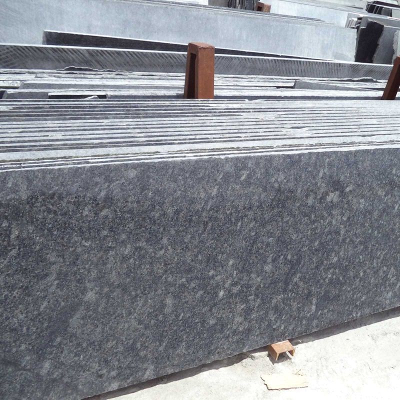 Rectangular Polished Steel Grey Granite Slab, for Flooring, Specialities : Fine Finishing, Easy To Clean