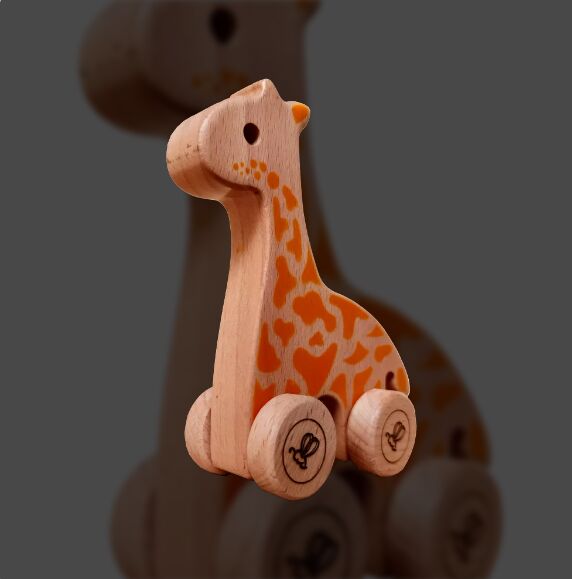 Wood Giraffe Push Toy