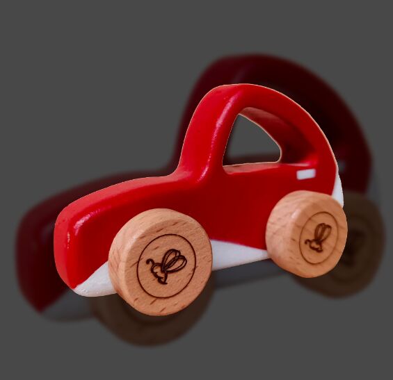 Red Wooden Car Toy