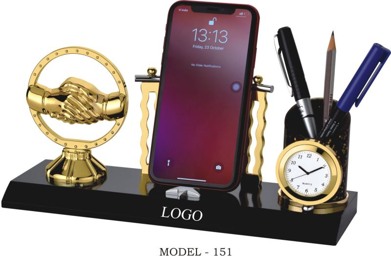 Wooden & Metal Desktop items 151, for Gifting, Corporate Gifting, Feature : Attractive Designs