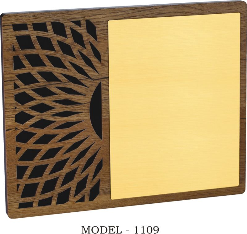 MDF Polished Wooden Plaque 1109, for Award Use, Functions Use, Corporate Gifting, Style : Modern