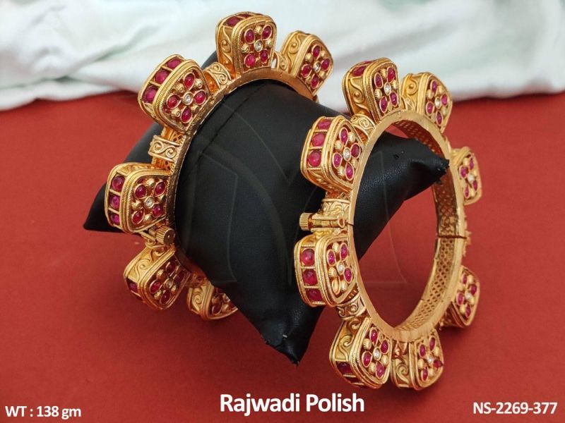 Aluminium kundan bangle rajwadi polished, Style : Antique, Modern