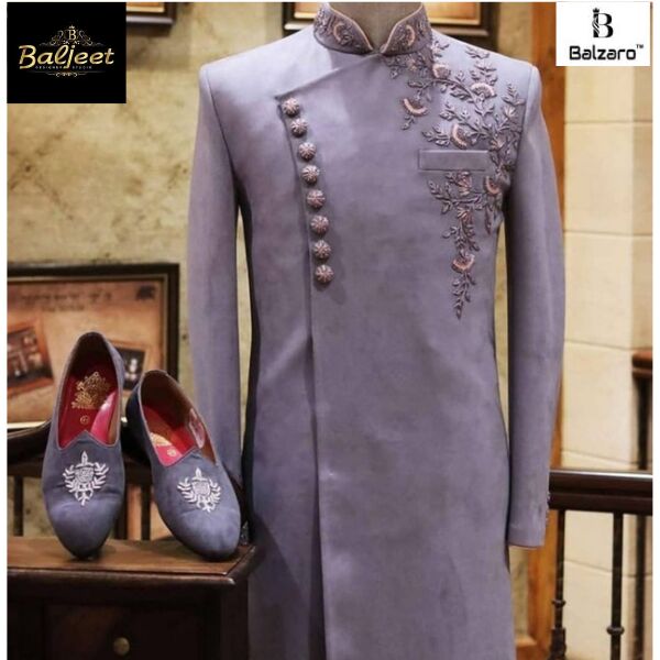 embroidered sherwani