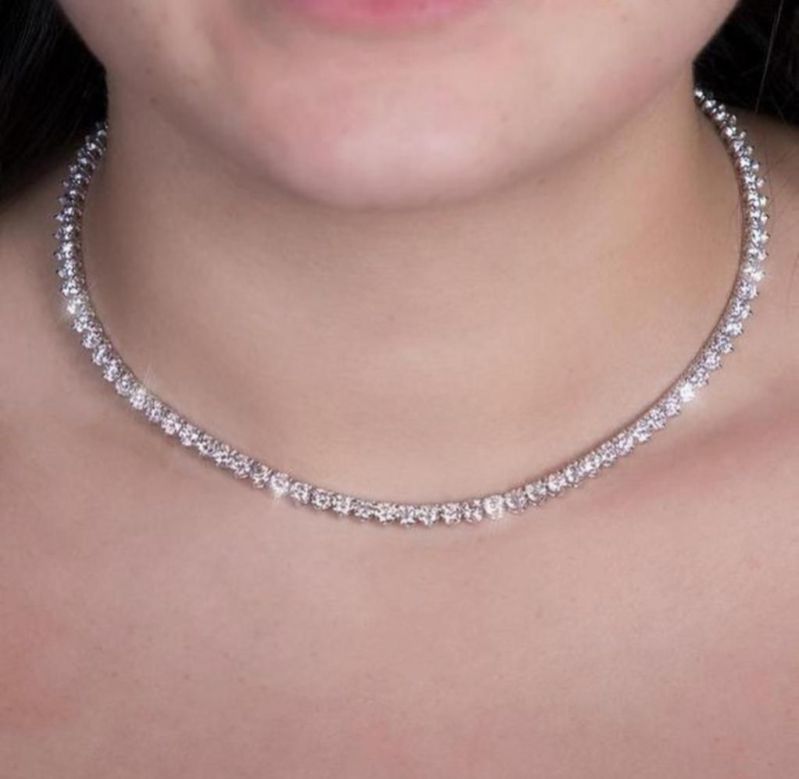 Polished Jerkan Silver Hasli Necklace, Packaging Type : Velvet Box