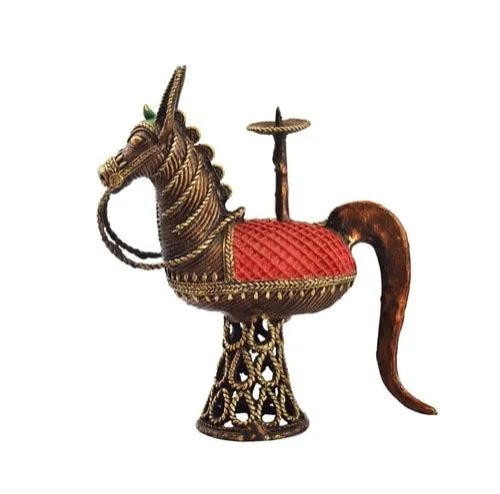 Brass Horse Candle Stand