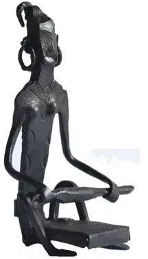 Wrought Iron Artistic Statue, Color : Black