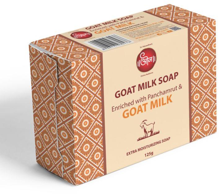 Oj Rectangle Goat Milk Soap, for Bathing, Form : Solid