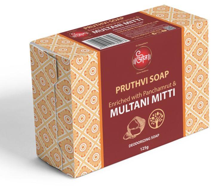 Rectangle multani mitti deodorant soap, for Body, Packaging Type : Cartoon