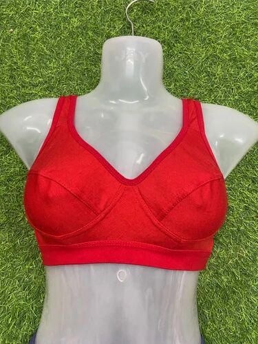 Red Ladies Sports Bra, Pattern : Plain, Size : Small at Rs 35