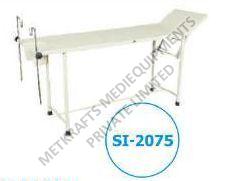 Rectangular Polished Metal SI-2075 Hospital Examination Table, Color : White