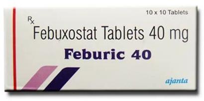 Feburic 40 Tablets, Composition : Febuxostat (40mg)