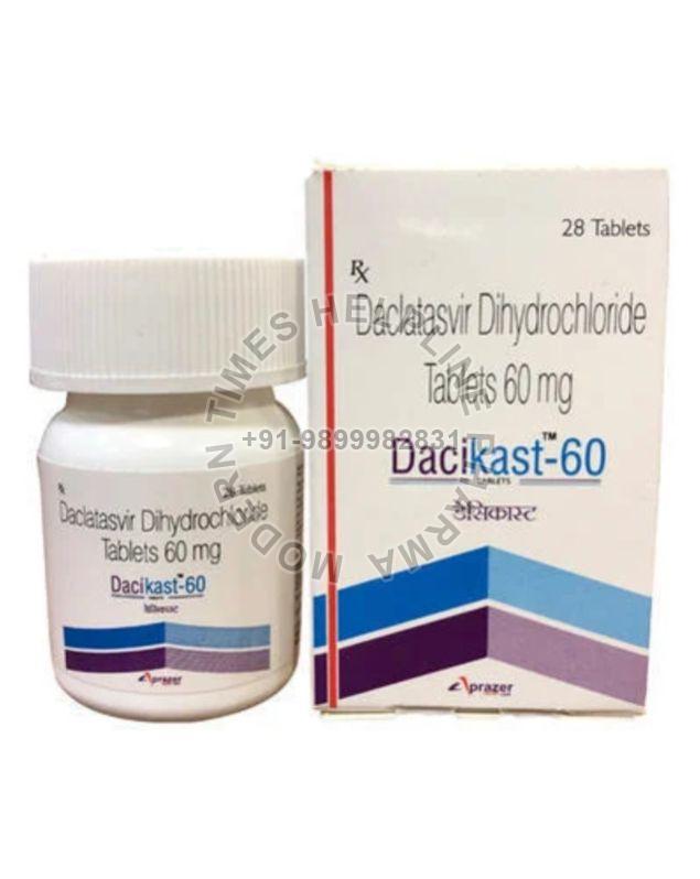 Dacikast 60 Mg Tablets, Composition : Daclatasvir (60mg)