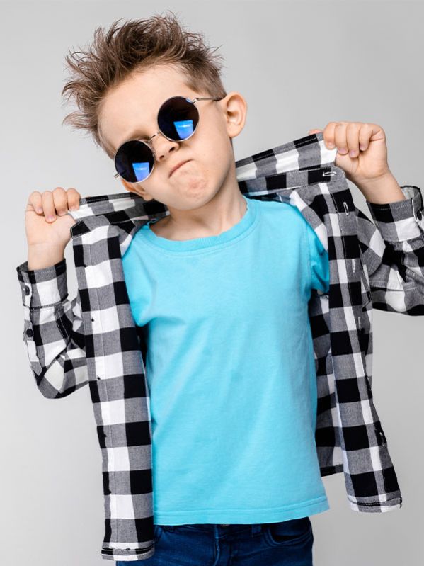 Checked Boys Pure Cotton Shirts, Occasion : Party Wear, Casual Wear