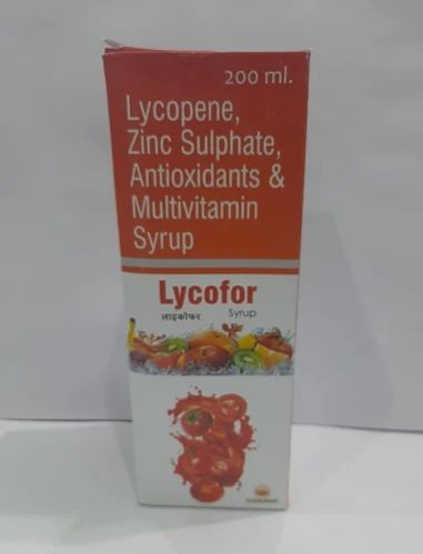 Lycopene Zinc Sulphate Antioxidants Multivitamin Syrup