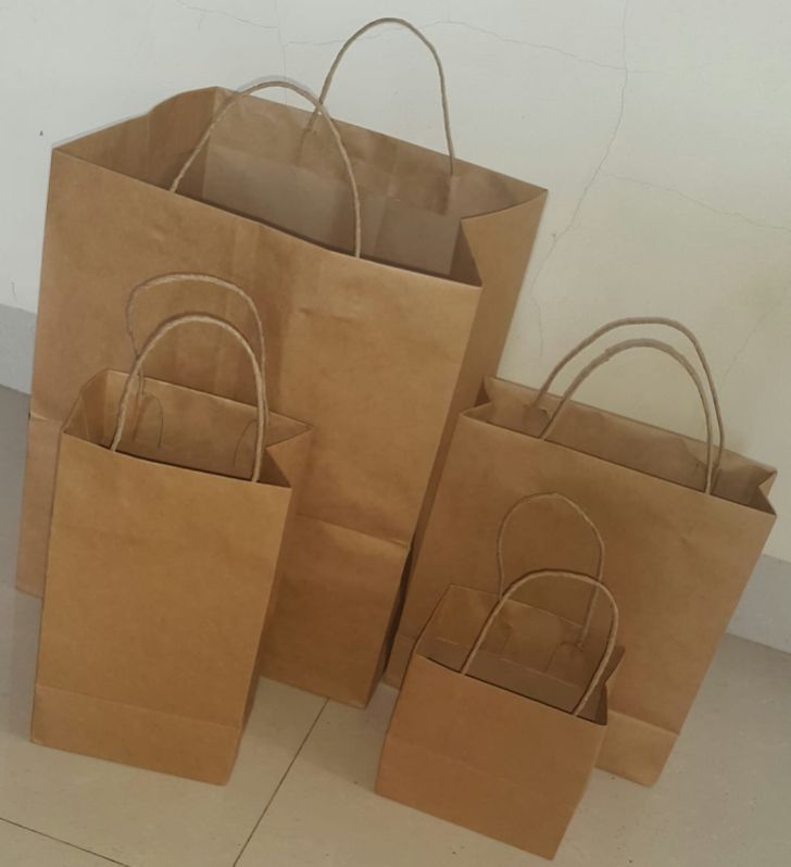 Brown Paper Bags, For Gift Packaging, Shopping, Size : 12x10inch, 14x10inch, 14x12inch, 16x12inch