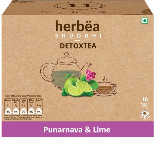 Herbea Blended Toxins Herbal Tea, Certification : FSSAI Certified