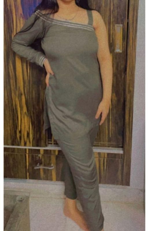 Mehndi Green Cotton Suit