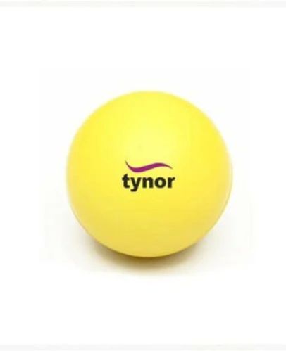 Yellow Round PU Leather Tynor Exercising Ball