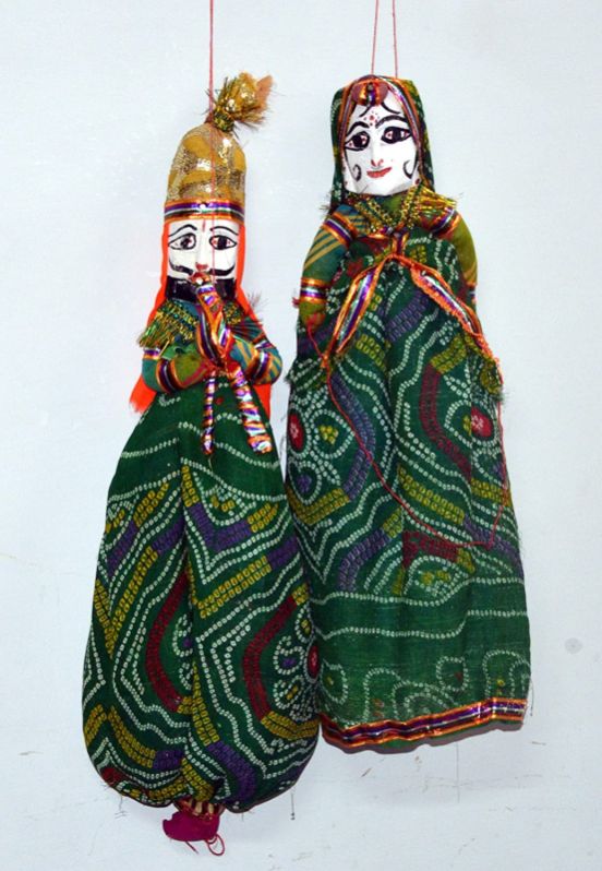 Marusthali Cotton B013cqin9s Rajasthani Puppet, Color : Multicolor
