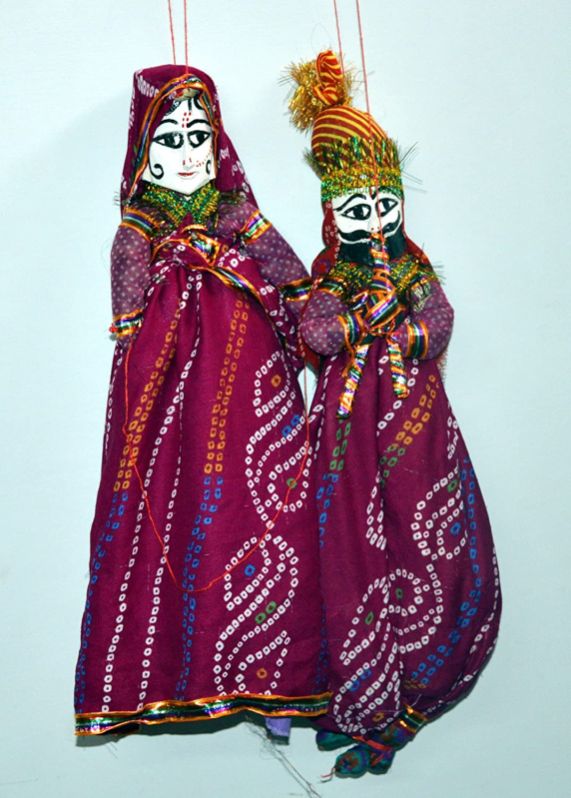 Marusthali Cotton B013cqj3tc Rajasthani Puppet, Color : Multicolor