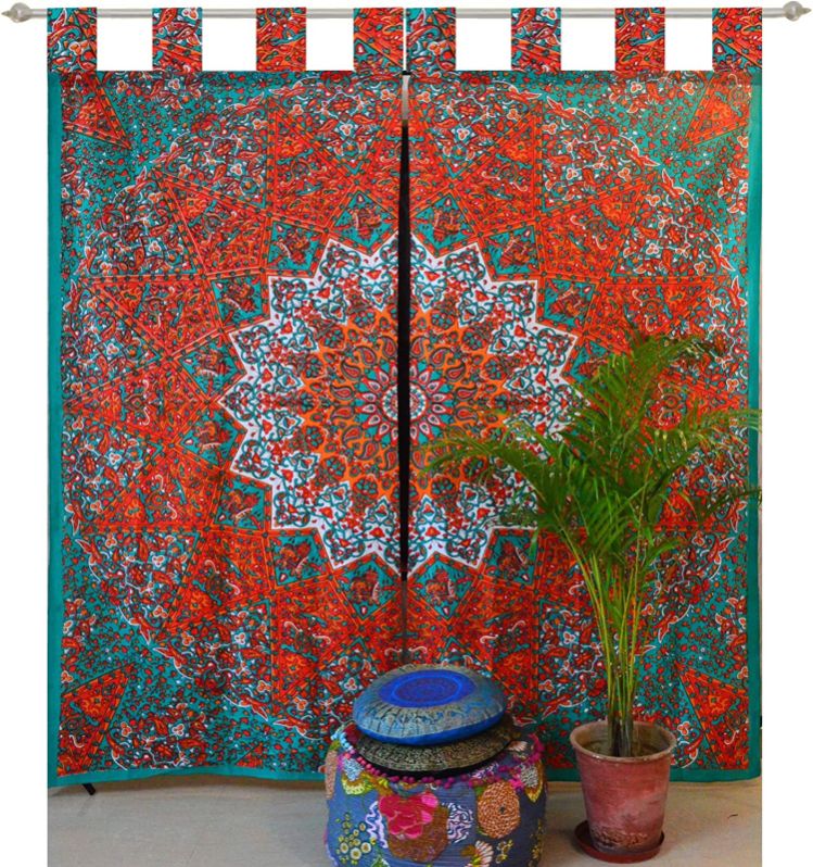 Marusthali Cotton Gypsy Bohemian Curtain, For Doors, Window, Technics : Machine Made