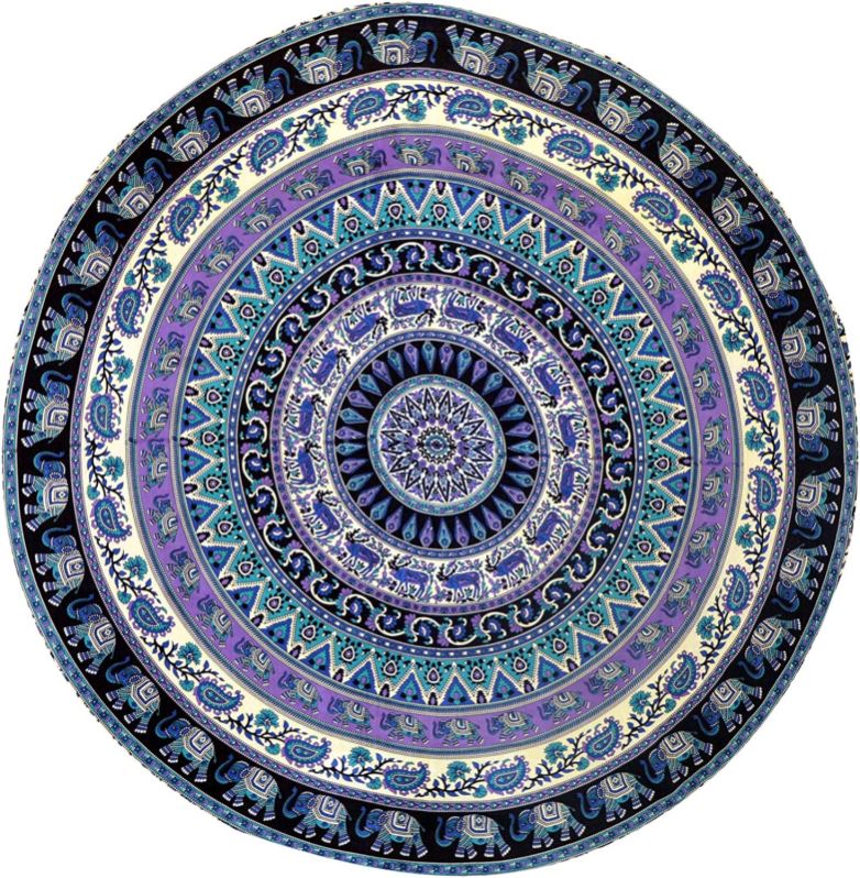 Marusthali Printed Cotton Meditation Mandala Tapestry, Size : Standard