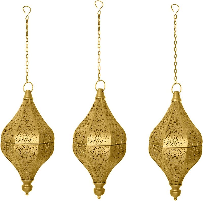 Marusthali Brass Moroccan Lamp, for Lighting, Decoration, Size : 13x6 Inch