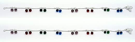 Marusthali Polished Silver Soft Bell Anklets, Size : Standard