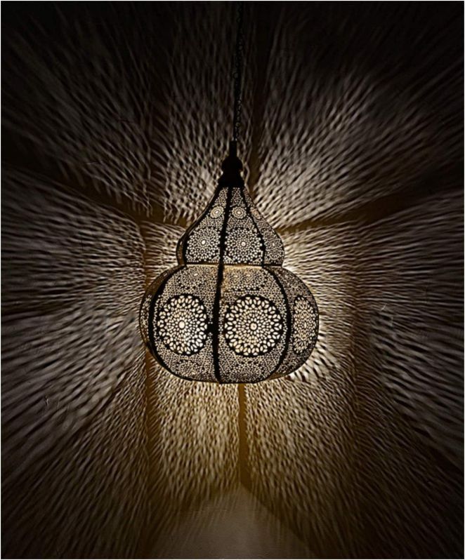 Marusthali Polished Metal Vintage Lamp, for Lighting, Decoration, Technics : Machine Made