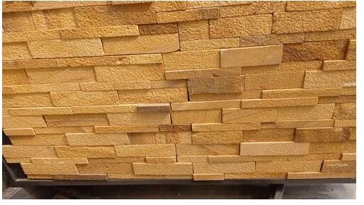 Rectangle Stone Cladding, For Home, Color : Brown