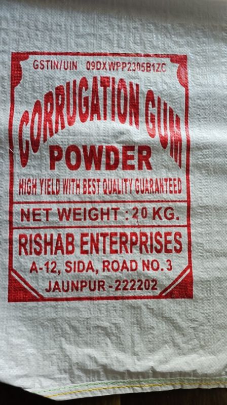 Rishab Enterprises Corrugation Gum Powder, for Industrial, Pasting Paper Boxes, Packaging Size : 20 KG