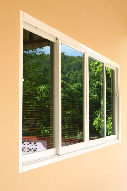 Polished Plain aluminium sliding window, Shape : Rectangular