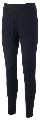 Plain Straight Fit Cotton Polyester Leggings, Occasion : Casual Wear