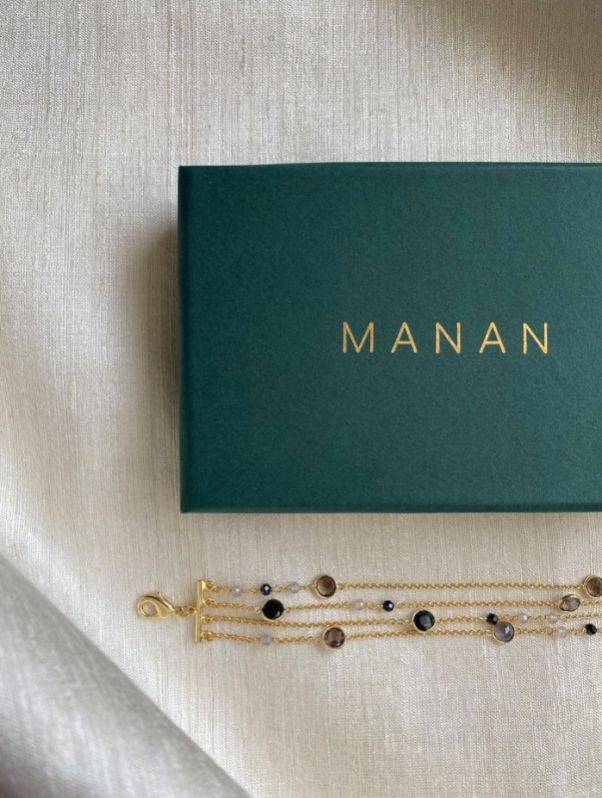 Manan Design Gold Polished Printed kiko bracelet, Gender : Female