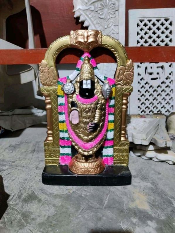Printed Polished Marble Tirupati Balaji Statue, for Home Temple Garden Office, Speciality : Shiny