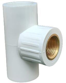 White Coated Waterflo UPVC Brass Tee, Feature : Shocked Resistance, Rust Proof, Light Weight, Durable