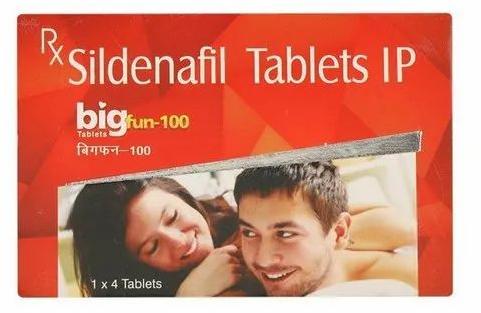 Bigfun 100 Mg Tablets, Packaging Type : Box