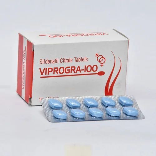 Viprogra Sildenafil 100 Mg Tablets, Packaging Type : Box