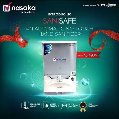 NASAKA Plastic Automatic Hand Sanitizer Dispenser, for Office