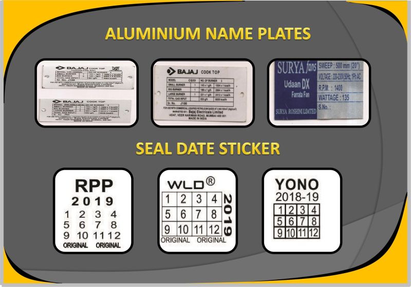 Aluminium name plates, Feature : Water Proof, High Quality, Rust Proof