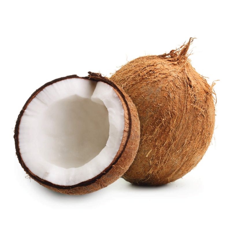 semi husked coconut