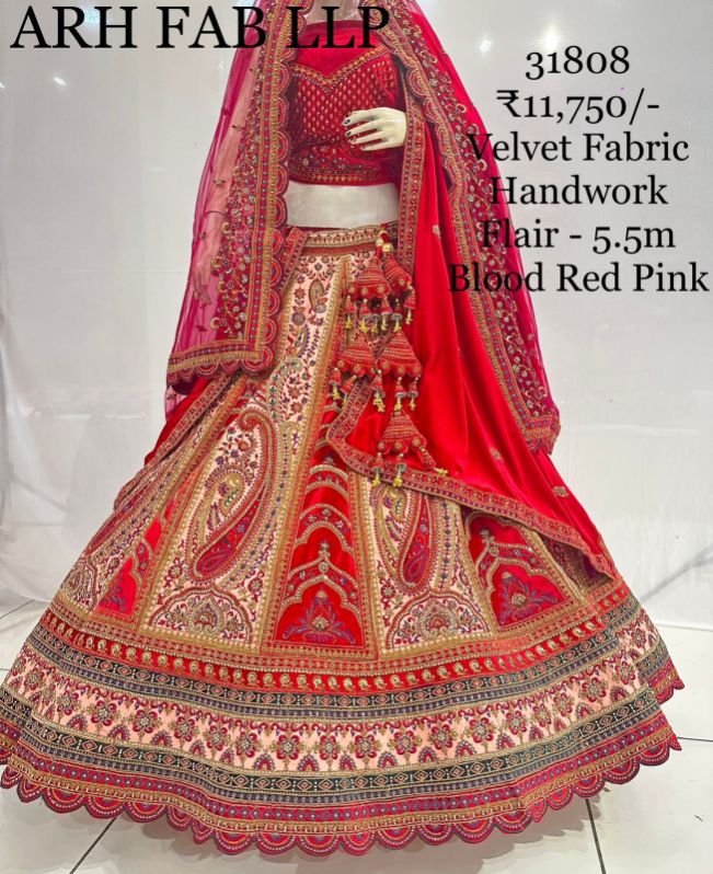 ARH FAB SILK 6 KG 31808 bridal lehenga, Length : 42