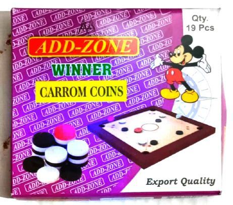 Plain Polished Plastic Carrom Coins, for Home Use, Size : Standard