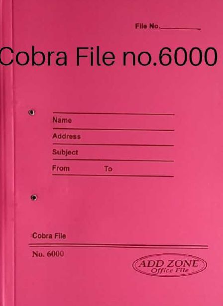 Pink Rectangle Paper Board No. 6000 Cobra File, for Office, School, Size : A4