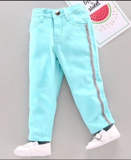 Side Tape Woven girls denim jeans, Occasion : Casual wear