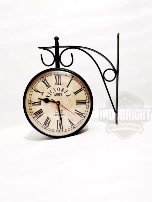 Battery Square Vintage Victoria Doublesided Wall Clock, For Home, Size
