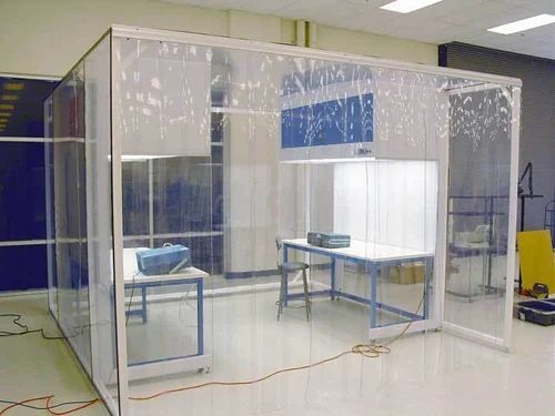 Glass Surface Metal Portable Clean Room, Color : White