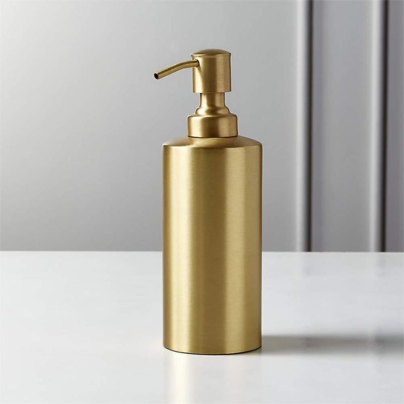 Stainless Steel Modern Liquid Soap Dispenser, Color : Golden