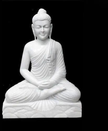 2.5 Feet Marble Buddha Statue, for Shiny, Dust Resistance, Pattern : Carved