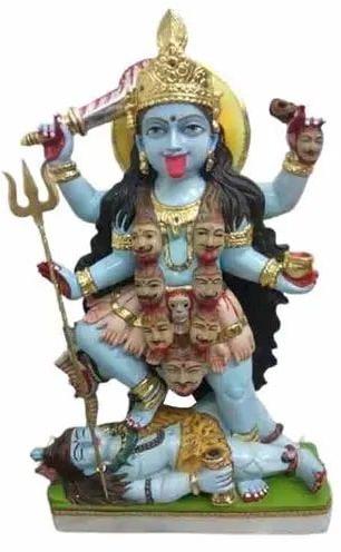 2.5 Feet Marble Traditional Maa Kali Statue